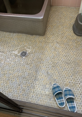 浴室からﾕﾆｯﾄﾊﾞｽへﾘﾌｫｰﾑと洗面脱衣室との段差解消