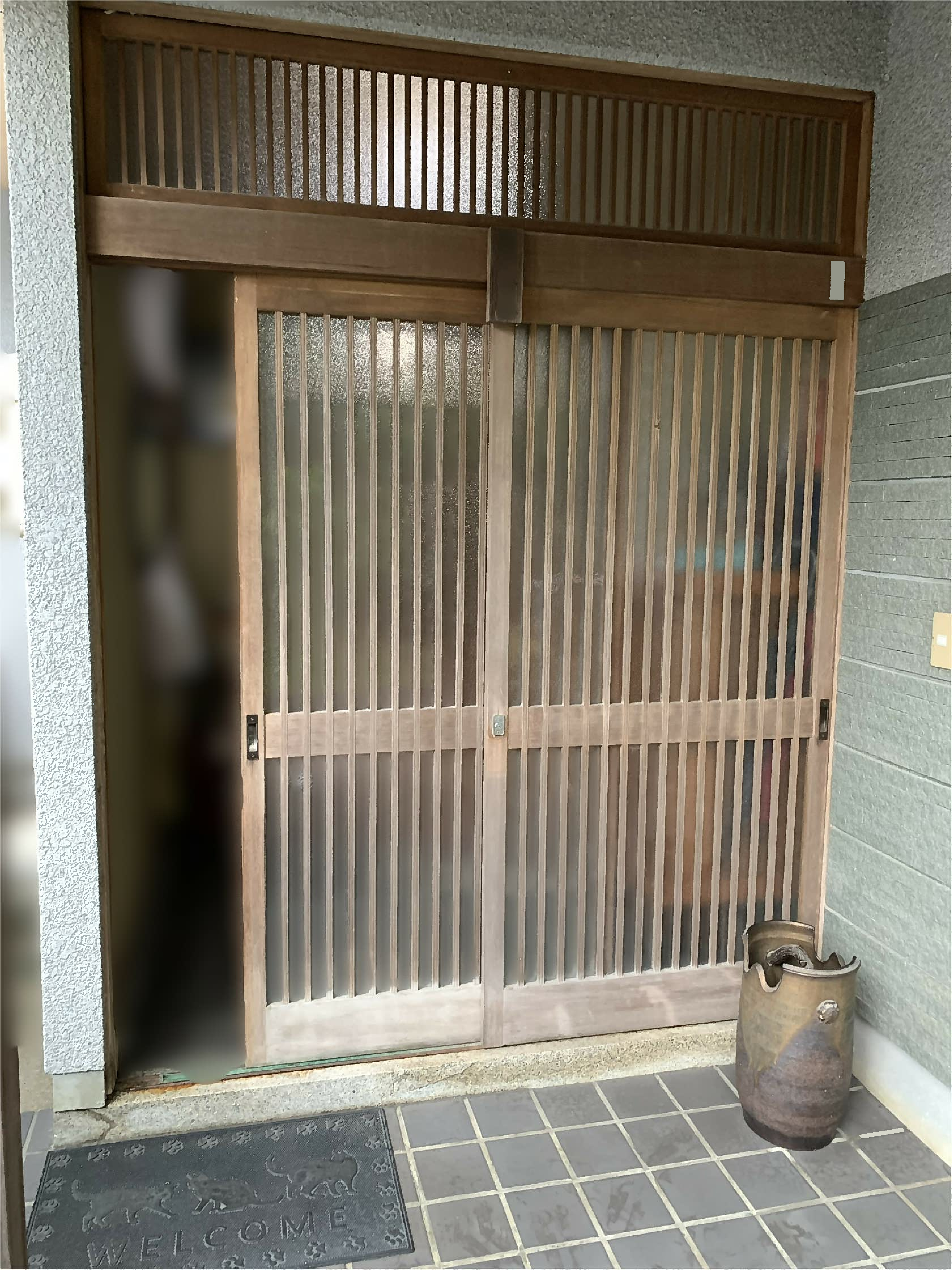 玄関のｶﾊﾞｰ工法